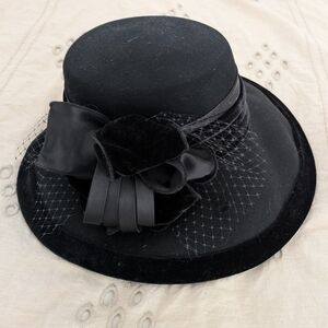 Beautiful Formal Bow Lace Black Women's Hat